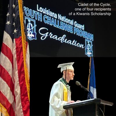 The Cadet of the Cycle at the December 12 2024 graduation of the LA National Guard Youth Challenge Program.