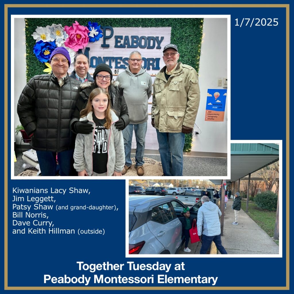 Kiwanians greet students at Peabody Montessori Elementary