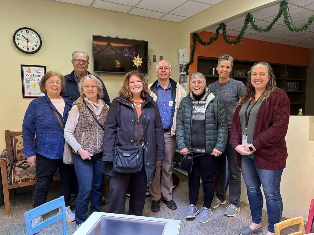 Members of the Kiwanis Club of Los Alamos at the opening of the Kiwanis K-Kids at the NM School for the Deaf, our newest Service Leadership Program group. 