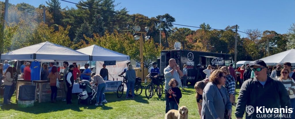 Crowds at Food Trucks at Apple Fest on October 22, 2022