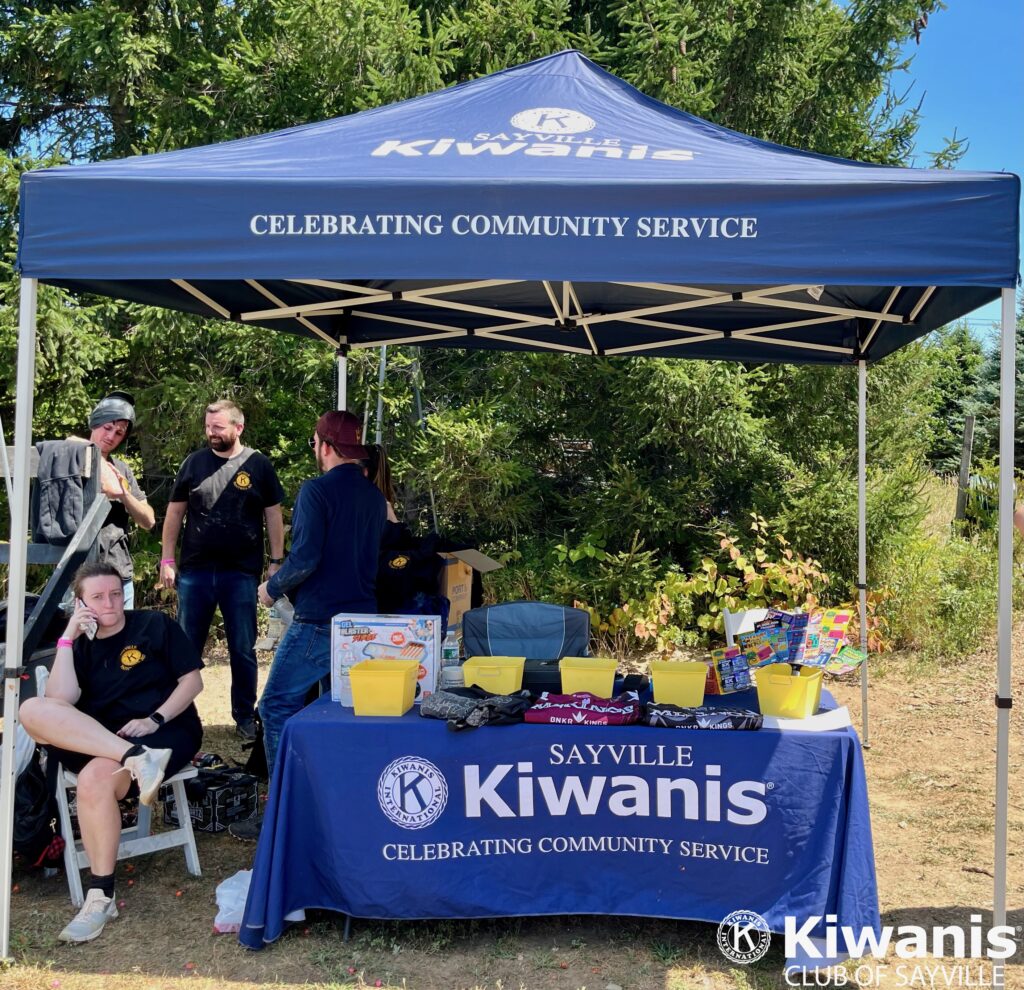 Kiwanis of Sayville booth at Cousins Paintball