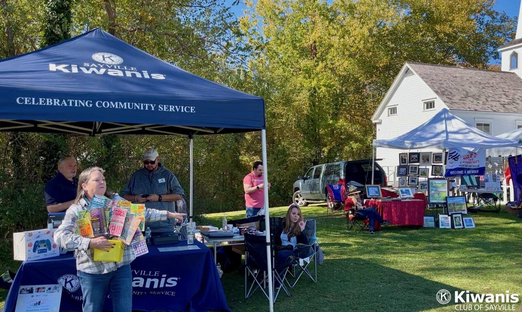 The Kiwanis of Sayville booth at Apple Fest 2022