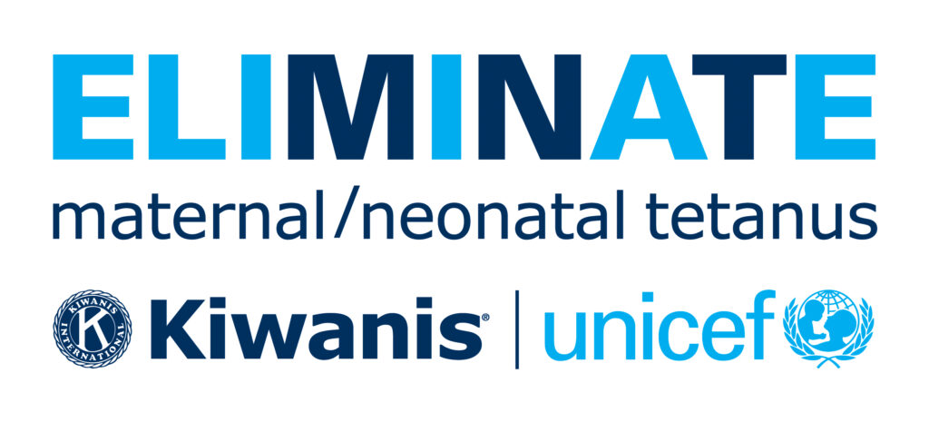 The Eliminate logo. Eliminate is the world-wide service project of Kiwanis and Unicef to eliminate maternal and neonatal tetanus.