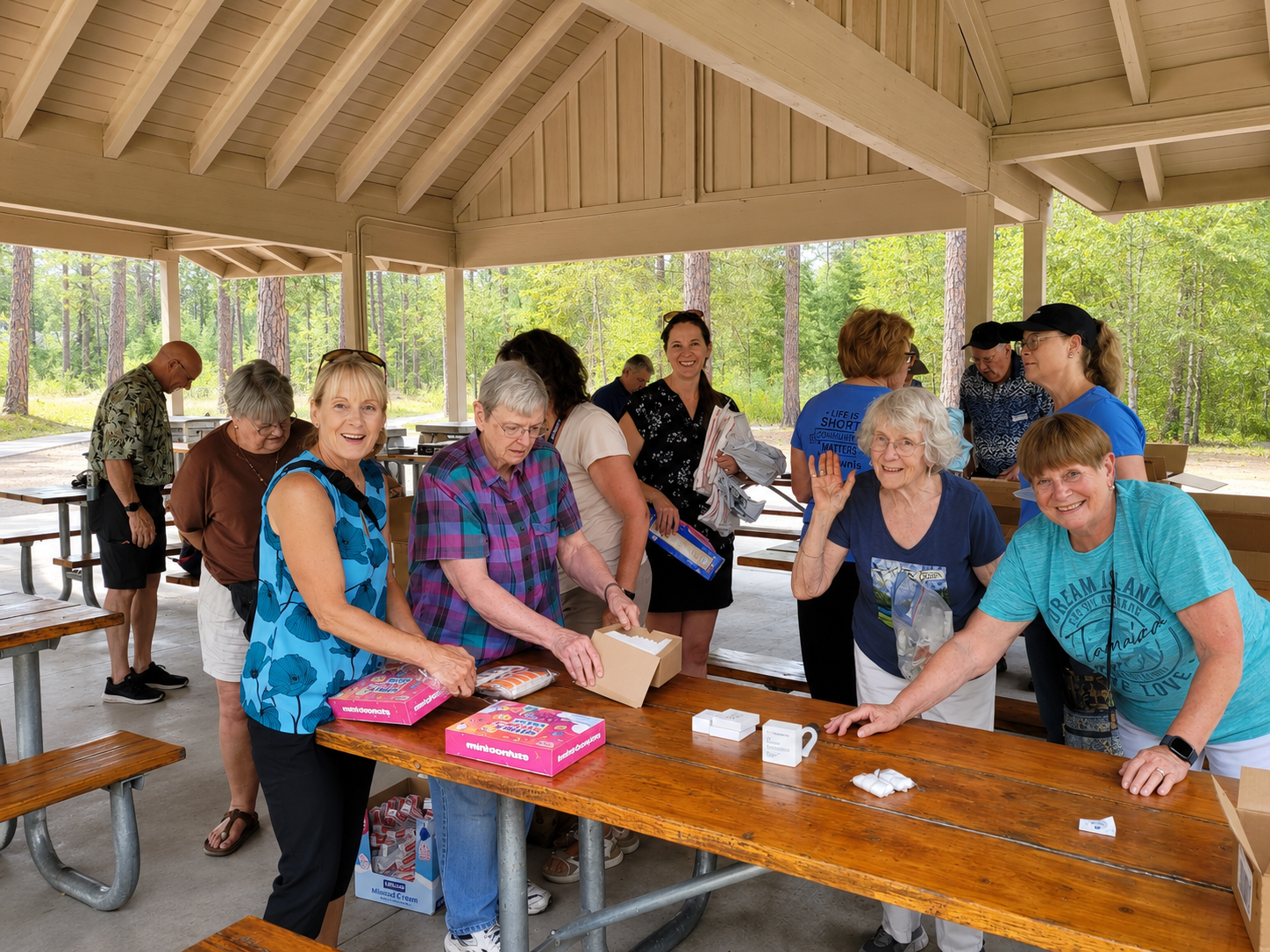 Kiwanis Club of CdA volunteers make life start kits for those in need