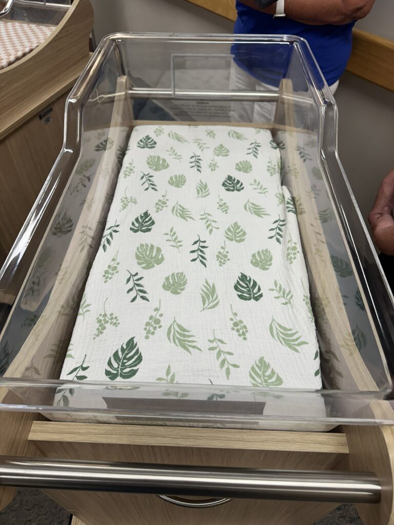 Printed newborn fitted 
crib sheet