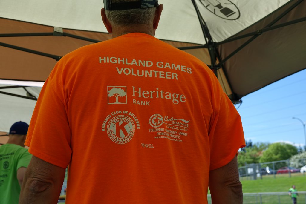 Kiwanis volunteer Highland Games