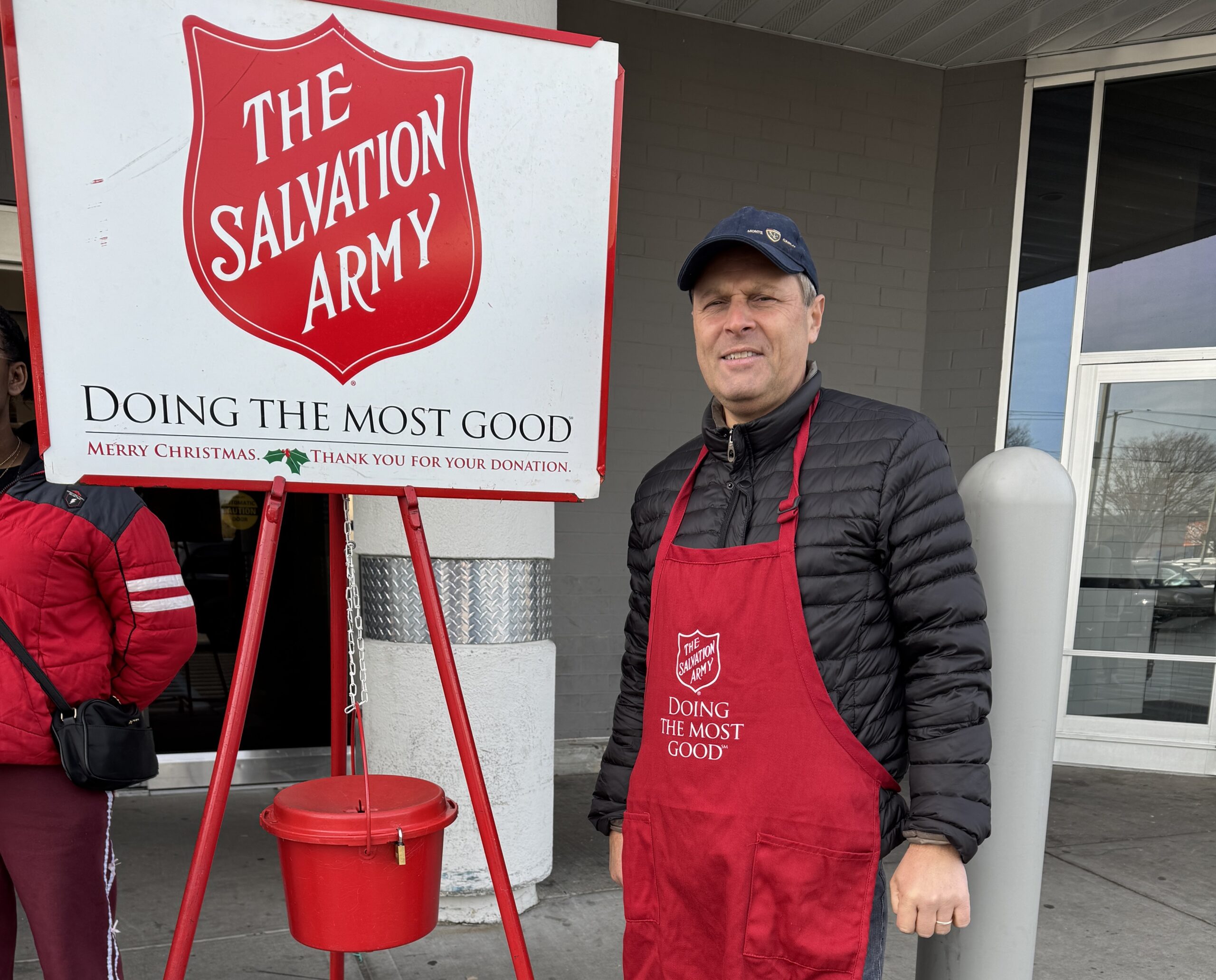 Nov. 15, 2025: Ringing the Bell for Salvation Army Westbury Corps at Walmart in Levittown.