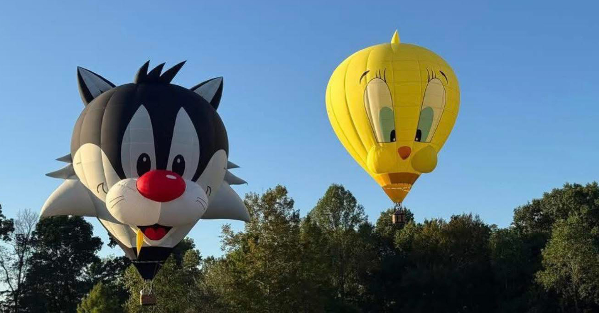 Cartoon animal-shaped balloons from the Kiwanis Indiana Balloon Fest.