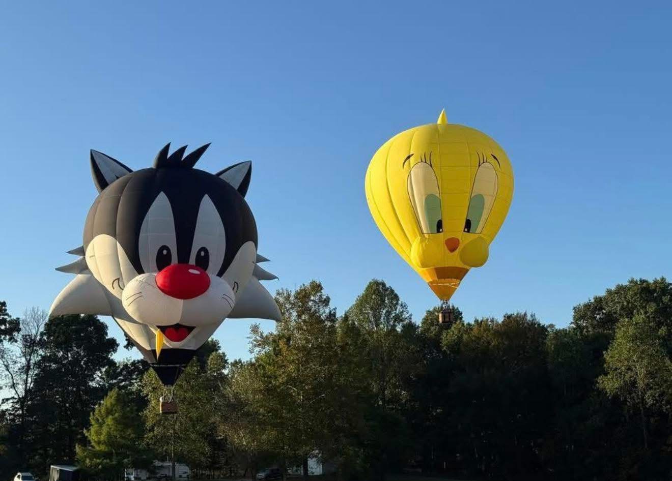 Cartoon animal-shaped balloons from the Kiwanis Indiana Balloon Fest.