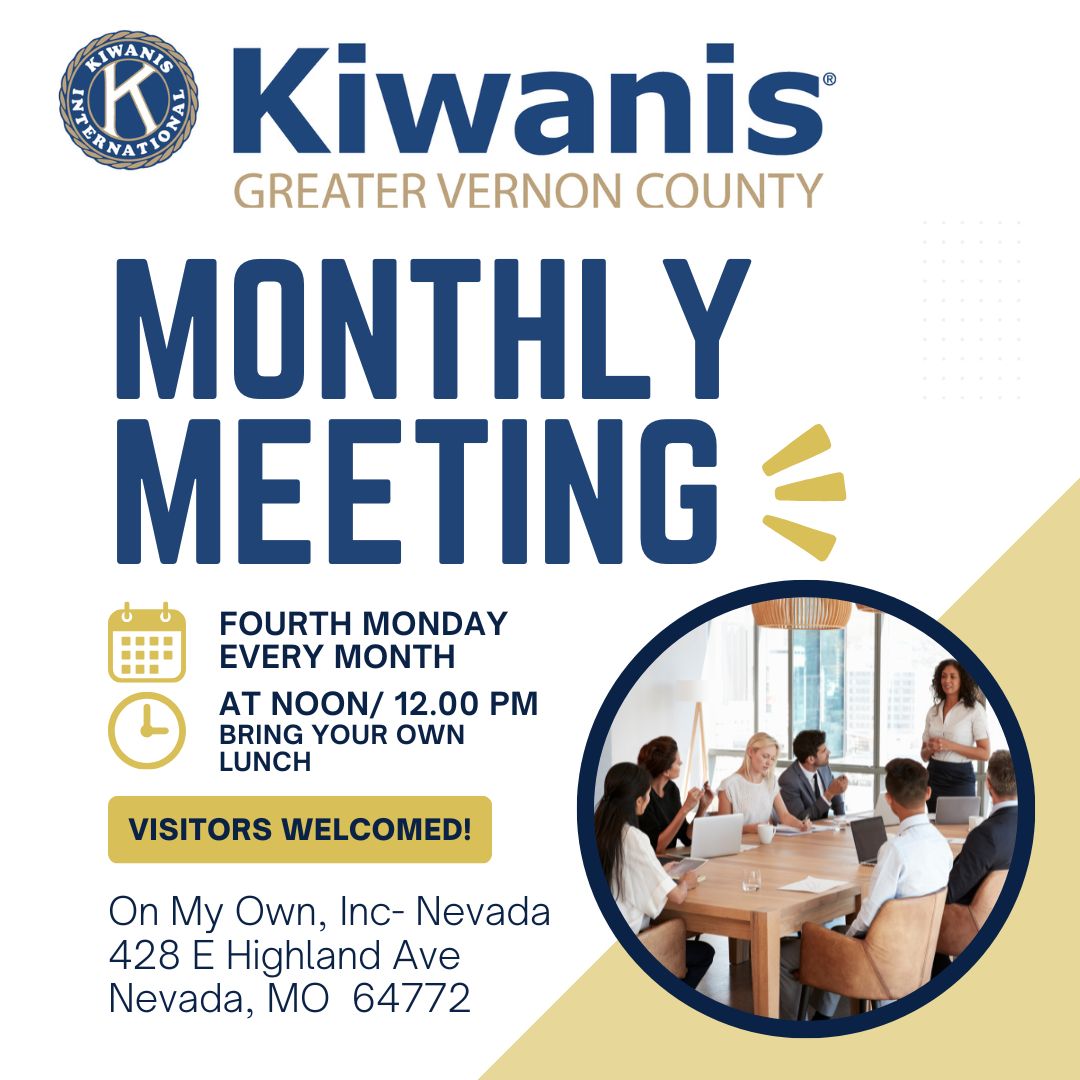 Monthly meeting flyer