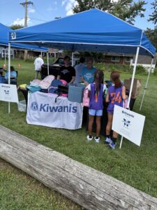 Kiwanis Club of Huber Heights giving away backpacks at One Game, One Community