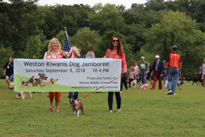 Didi Heisinger (left) with Denise Murillo at the 2018 Weston Kiwanis Dog Jamboree.