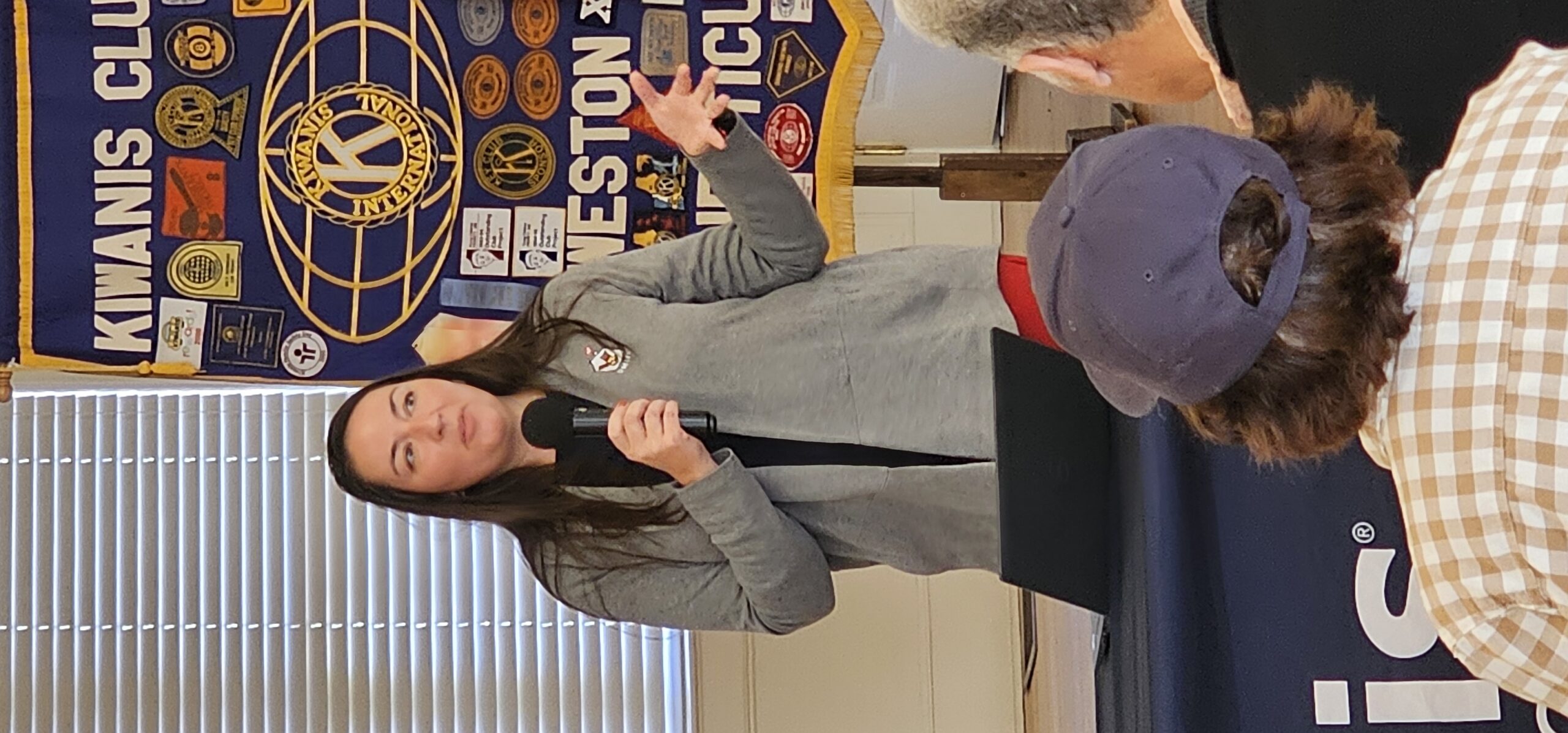 Emily Brady, Chief Development Officer at Ronald McDonald House Charities of Connecticut & Western Massachusetts, at the Kiwanis Club of Weston meeting Saturday, November 9, 2024.