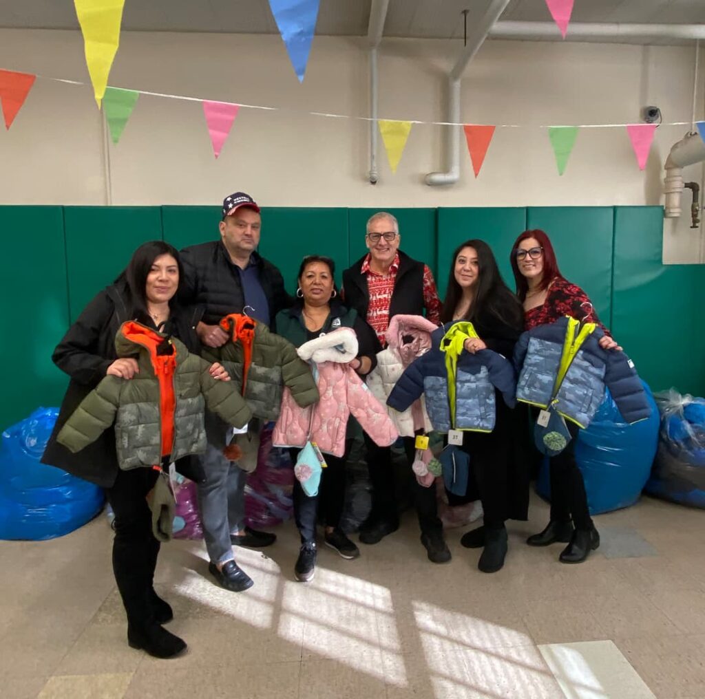 Weston Kiwanians with Head Start staff at Head Start Norwalk.