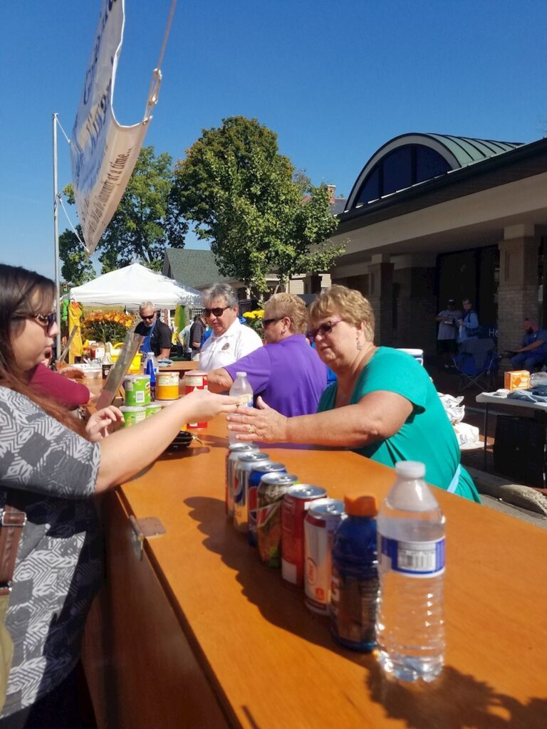 2018 Gahanna Kiwanis booth at Gahanna Flea Market