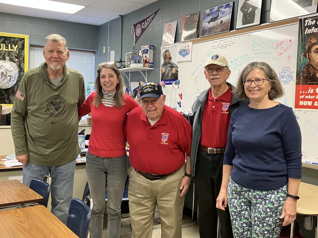 Kiwanis Club of Gahanna Vets present at WWII Class at GLHS