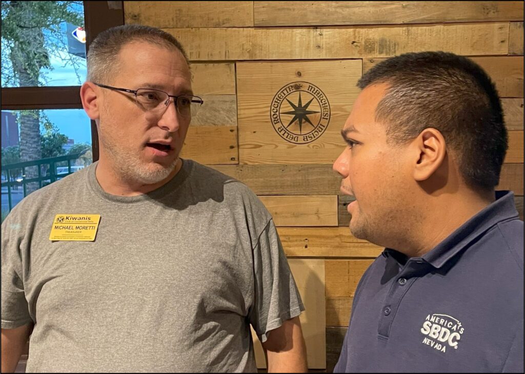Cal-Nev-Ha Division 28 LTG Krit Sempolkrung and Michael Moretti, Treasurer of the Kiwanis Club of Centennial Hills.

