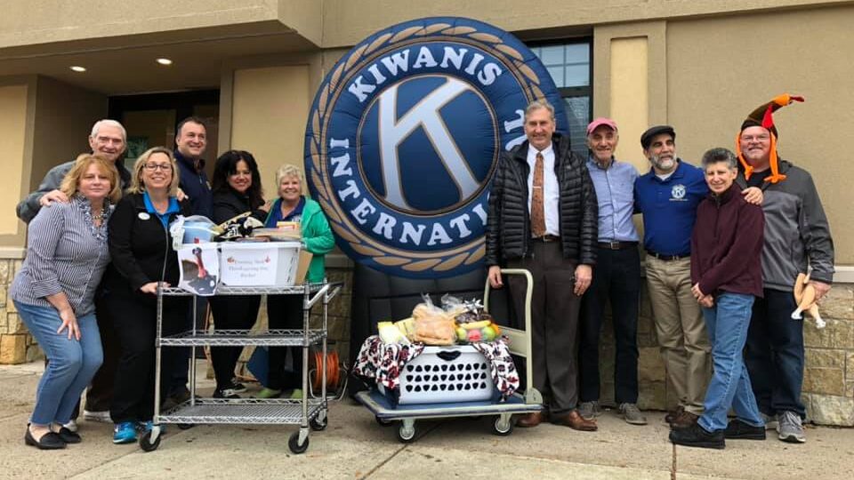 Members of the Kiwanis Club of Middletown pose for a photo during the Thanksgiving Basket Distribution