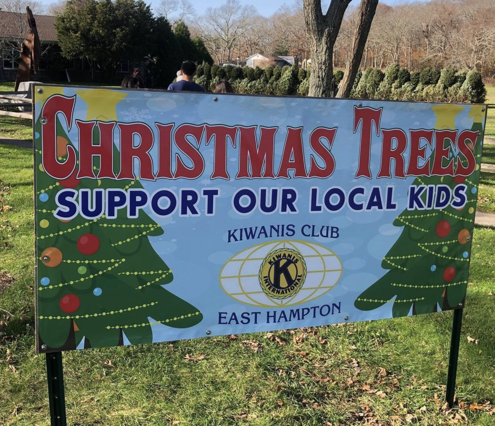 Signage for Christmas Tree Sale - Support Our Local Kids